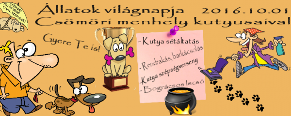 Állatok Világnapja a Csömöri Állatvédő Szervezet Kutyamenhelyén